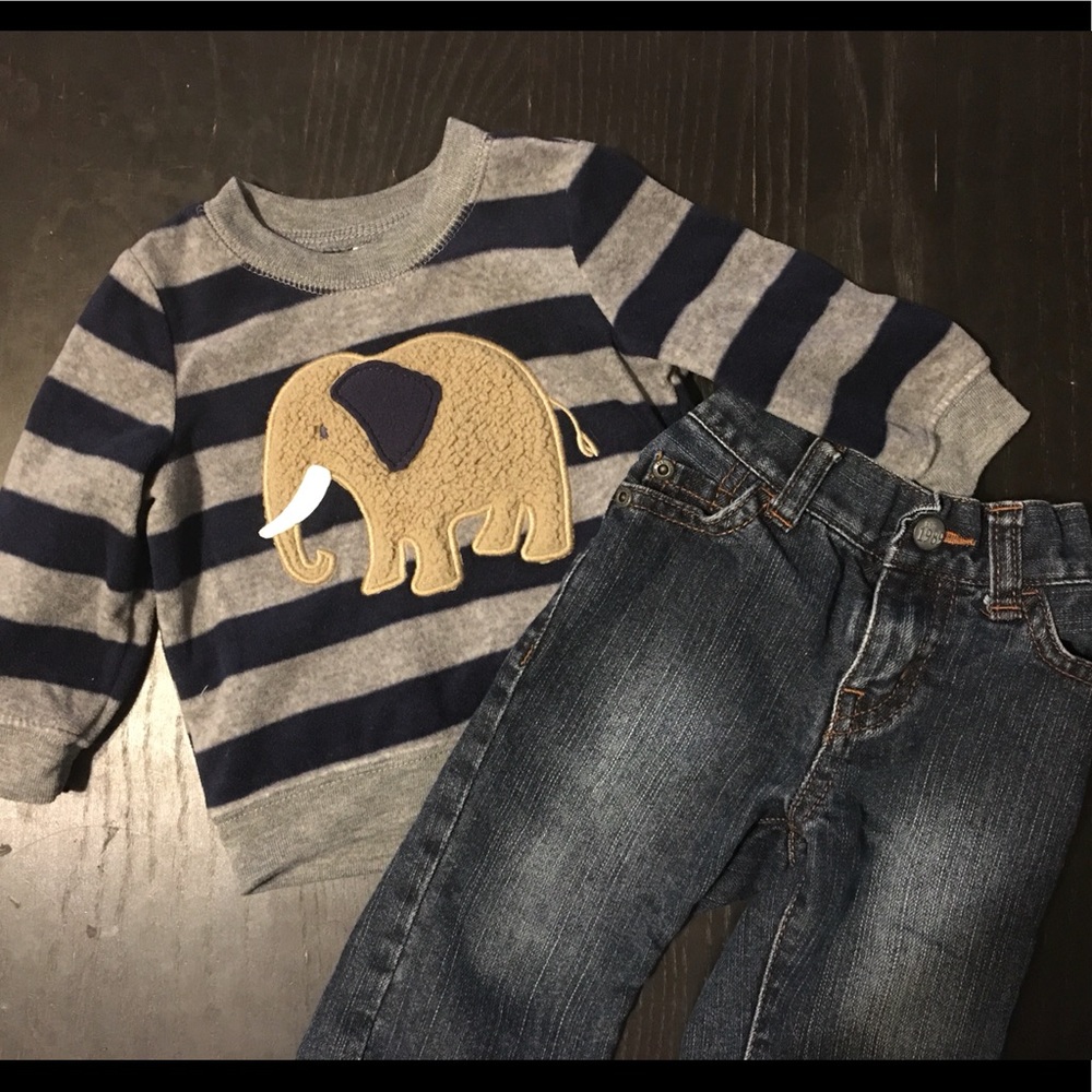 Baby Outfit Jeans and Sweater 6 Months